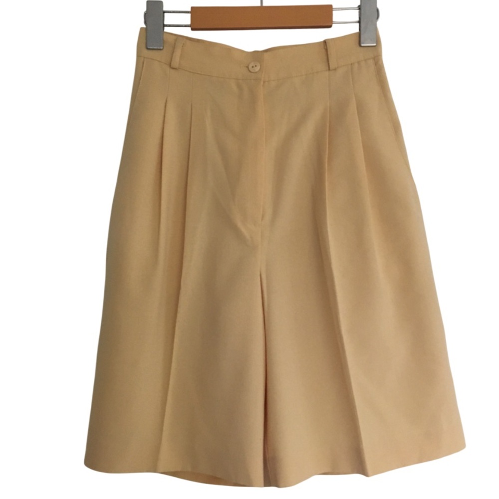 Vintage 80s High Waisted Pleated Shorts Pockets XS